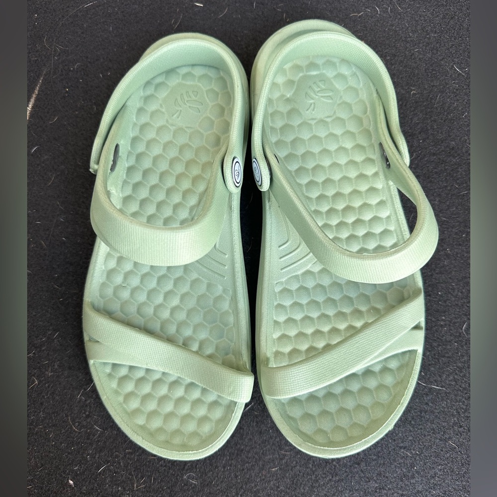 green sandals